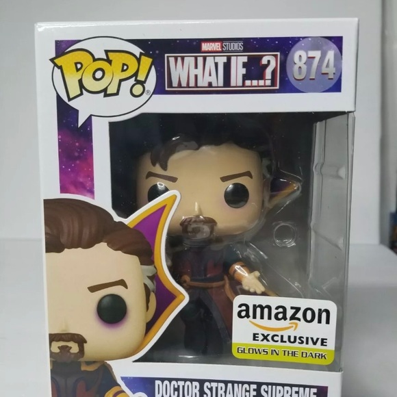Funko Pop! Marvel: What If..? Dr. Strange Supreme #874 Glow Amazon GITD - Picture 2 of 2
